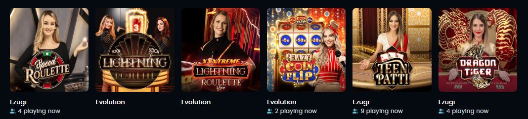 Play live casino games with real dealers online